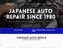 Tablet Screenshot of orientautoservice.com